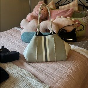 Stylish White and Gray Women's Bag